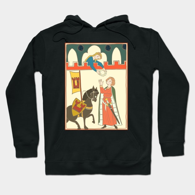 Medieval Courtly Love Scene Hoodie by MariOyama